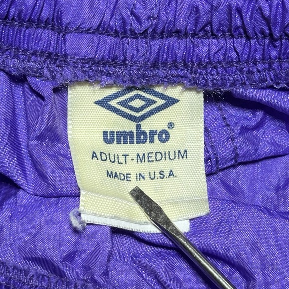 Vintage Umbro Purple Pink‎ Shorts Adult Medium Soccer Football Training USA Made - Picture 3 of 11